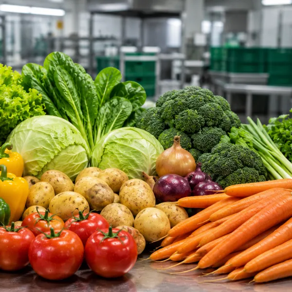 Distribución de verduras y hortalizas para industrias