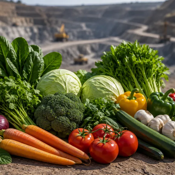 Distribución de verduras y hortalizas para minería